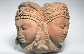 Two faces of a four-faced linga (Vamadeva and Sadyojata)