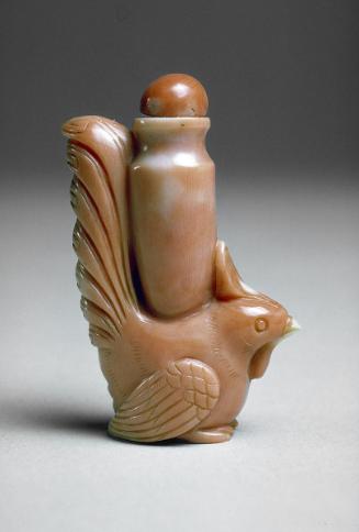 Snuff bottle, phoenix and vase