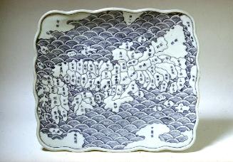 Plate with map of Japan