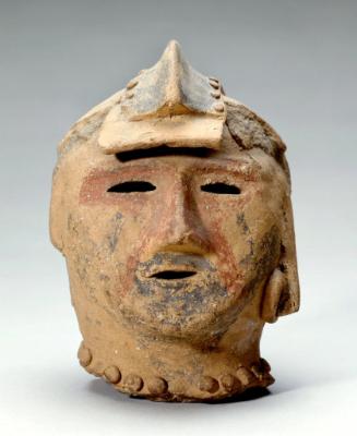 Haniwa in the form of a warrior's head