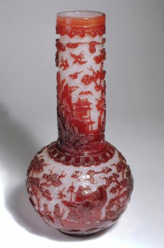 Vase decorated with Daoist paradise