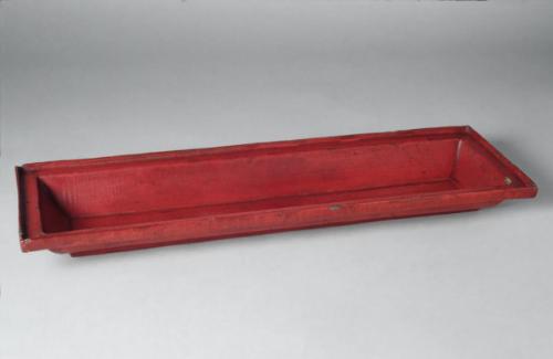 Red rectangular tray