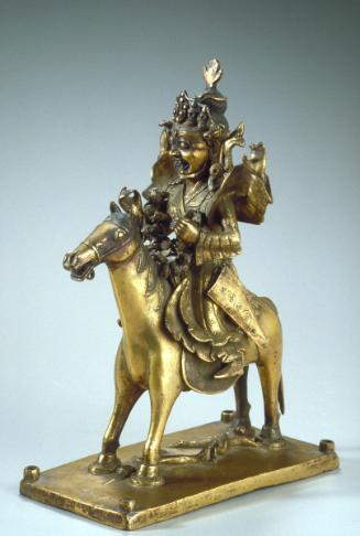 Tantric Buddhist deity on horseback