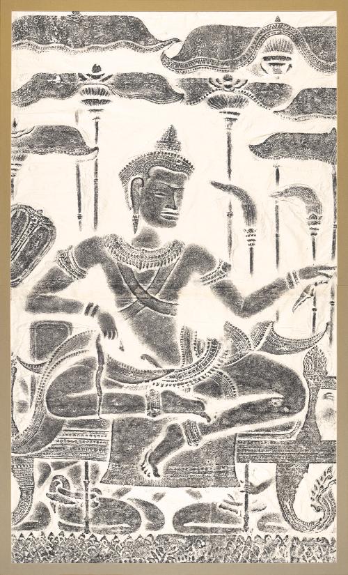 King Suryavarman II of Angkor, rubbing of a twelfth-century relief at Angkor Wat