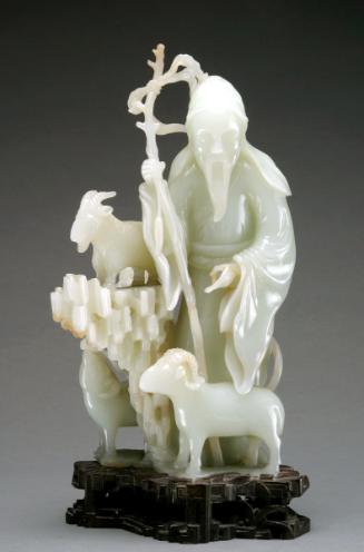 Deity of Spring and Three Auspicious Goats (Three yangs bring bliss)