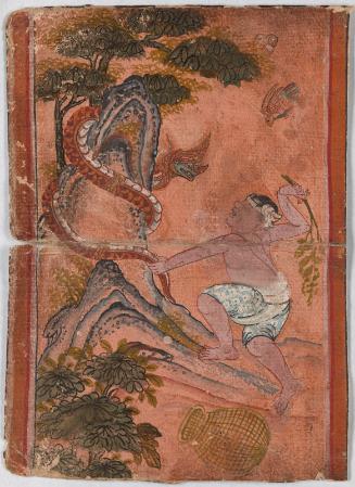 The tale of Bhuridatta, from a manuscript of scenes from the last ten previous lives of the Buddha