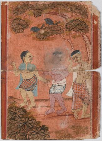 The tale of Vessantara (probably), from a manuscript of scenes from the last ten previous lives of the Buddha