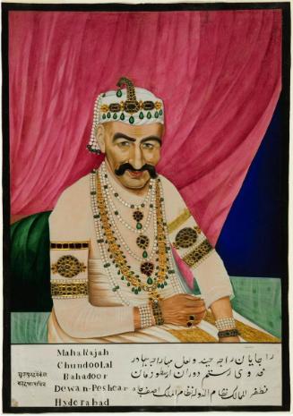 Maharaja Chandulal, chief minister of Nawab Ali Khan, the nizam of Hyderabad