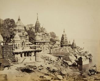 The Great Mosque of Aurangzeb and adjoining ghats, Benares