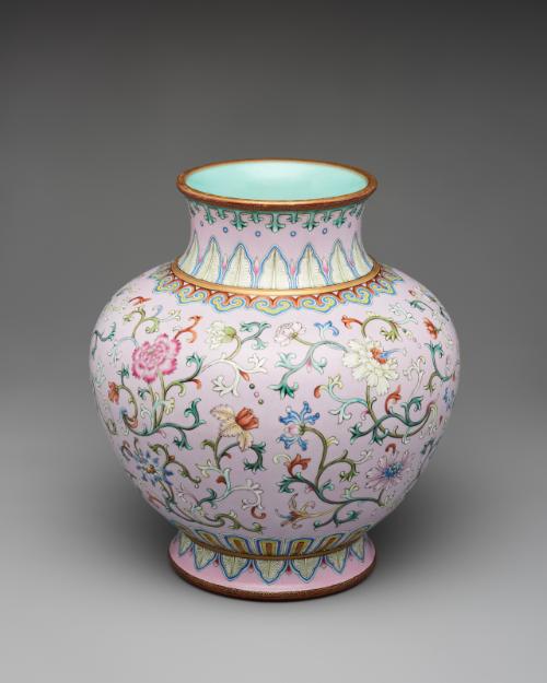 Vase with floral scrolls