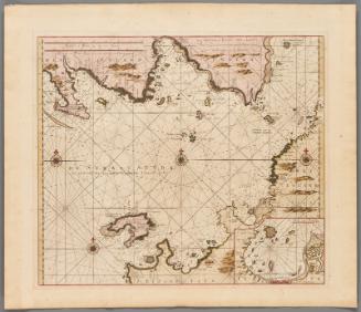 De Staat Sunda in de Oost-Indische Zee Tussen de Eylanden Sumatra en Java; (Map of) The Sunda Straits in the East Indies Sea between the islands of Sumatra and Java