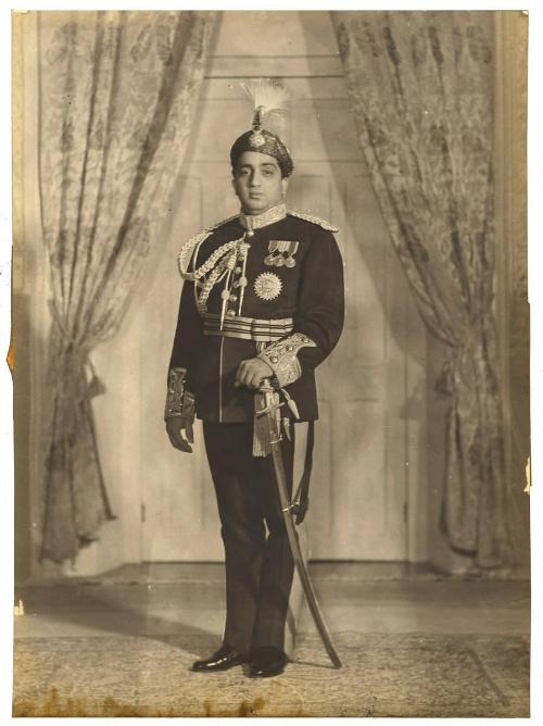 H.H. Maharaja Sir Pratap Singh Gaekwar in military uniform