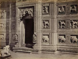 Durga (Sumiree) Temple at Ramnagar, Detail of facade sculptures