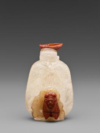 Snuff bottle with cicadas