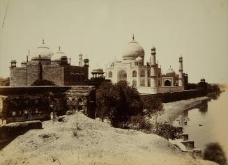 View of the Taj Mahal along the Yamuna River