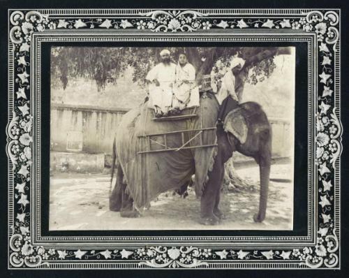 Couple on an elephant