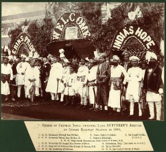 Chiefs of Central India awaiting Lord Dufferin's Arrival