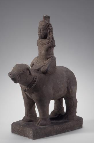 The Hindu deity Yama seated on a buffalo