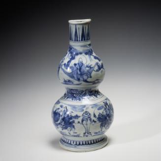 Wall vase with the Eight Daoist Immortals and Shoulao, god of longevity