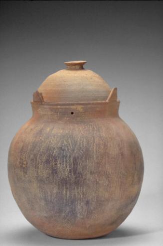 Jar with three ears and cover