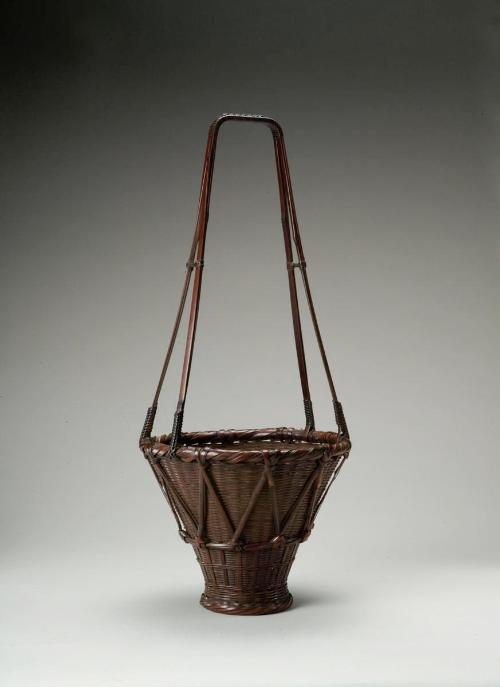 Flower basket with handle