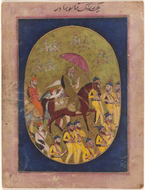 Maharaja Ranjit Singh on horseback