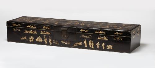 Box with scenes of figures in landscape