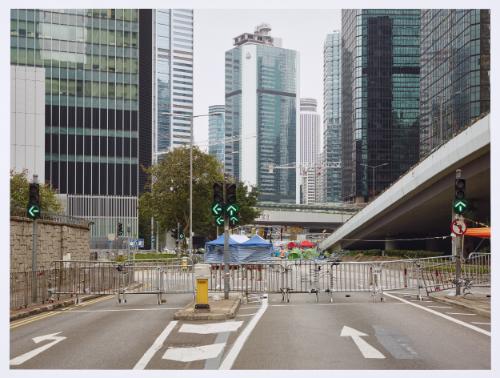 Harcourt Road (east) December 7, 2014, from the series The Architecture of Insurgency