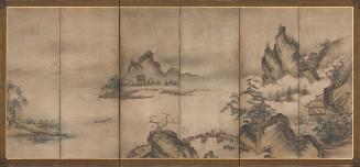 Landscape of the four seasons, one of a pair