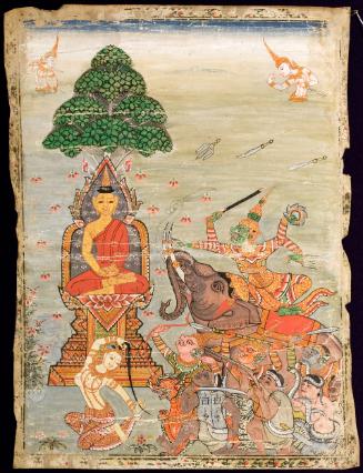 The Assault on the Buddha by the demon Mara