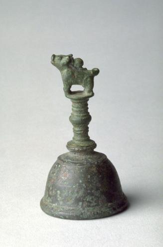 Ritual bell with bull handle